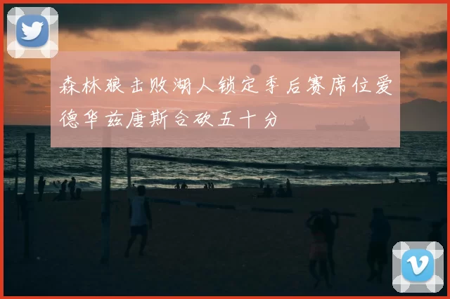 森林狼击败湖人锁定季后赛席位爱德华兹唐斯合砍五十分